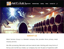 Tablet Screenshot of metalservicesgroup.com